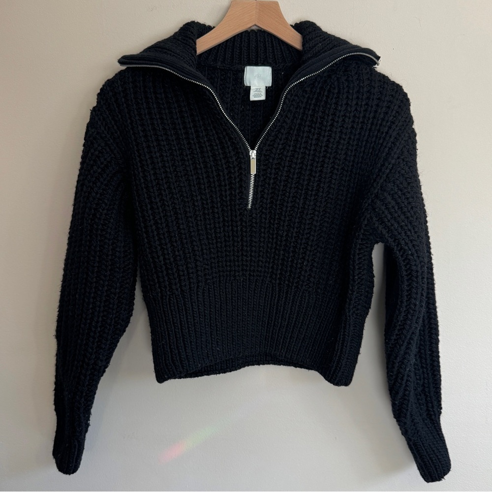 H&M Quarter Zip Knit Sweater